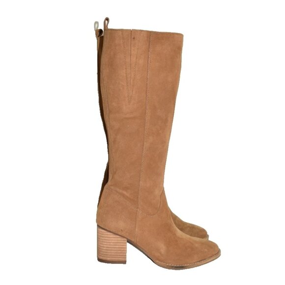 $240 BLONDO NIKKIE WATERPROOF TALL KNEE BOOT SUEDE WINTER BROWN 8 (TPO17) - Picture 1 of 7